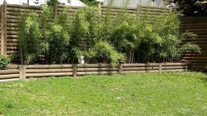 Clôture en demi rondin 3 - Réalisation VB Jardin